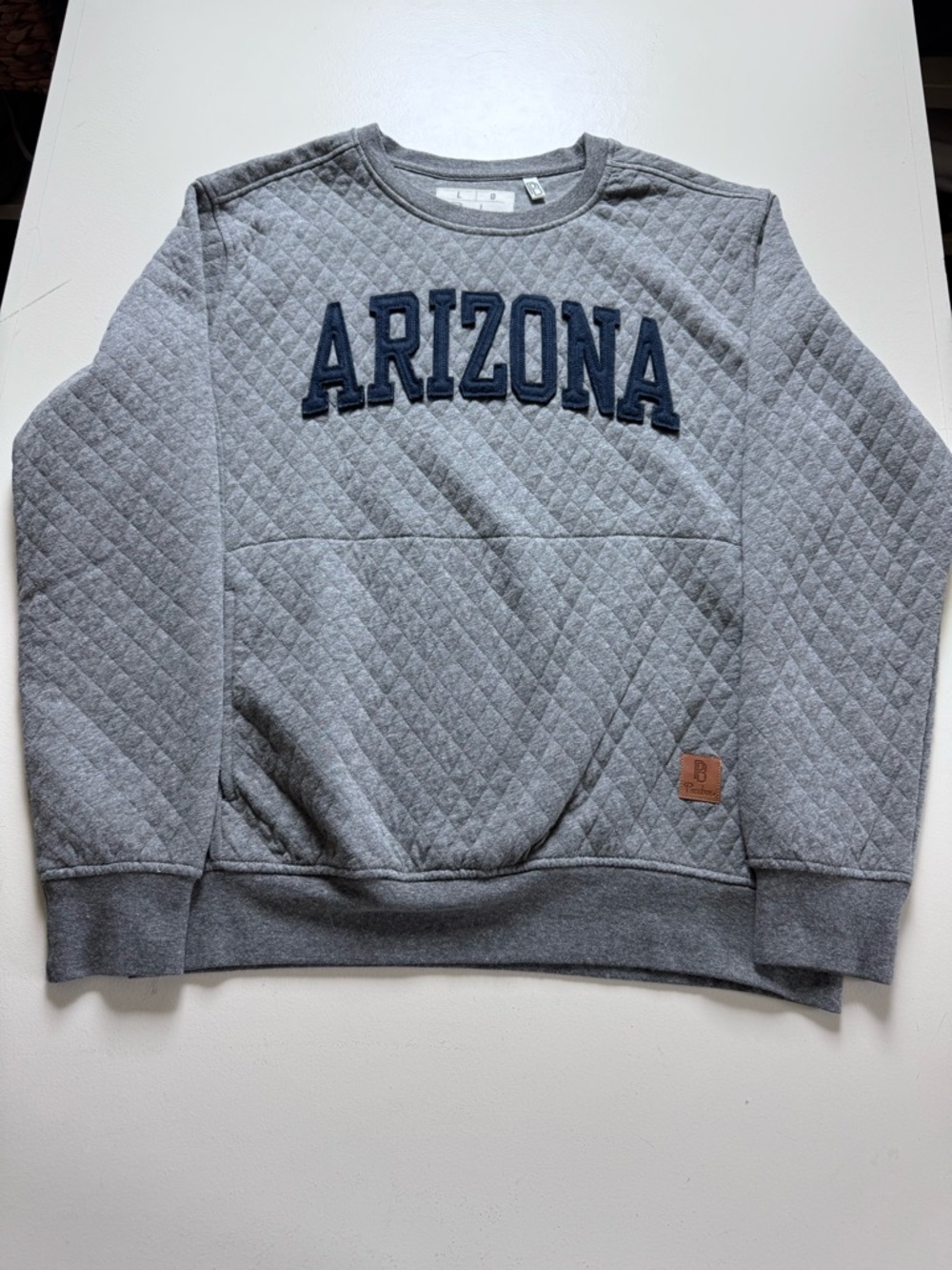 Pressbox Gray Quilted 'ARIZONA' Crewneck Sweatshirt